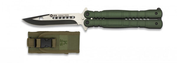 Nóż motylek K25 02130 Balisong Green - obrazek 2