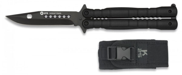 Nóż motylek K25 02131 Balisong Black - obrazek 2