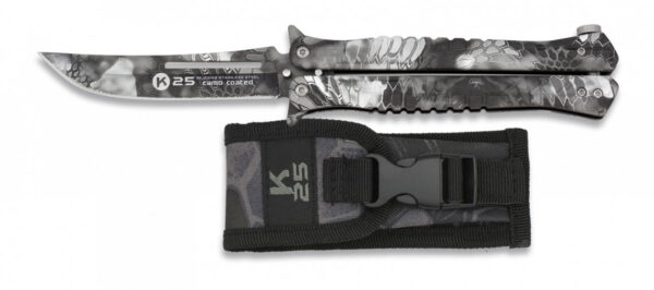 Nóż motylek K25 02142 Balisong Black Phyton - obrazek 2