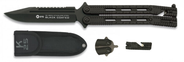 Nóż motylek K25 36214 Balisong Black - obrazek 2