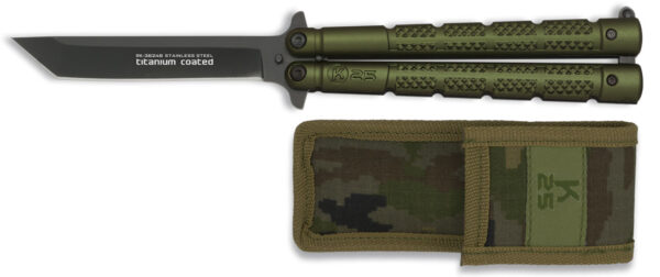 Nóż motylek K25 36249 Balisong Green - obrazek 2