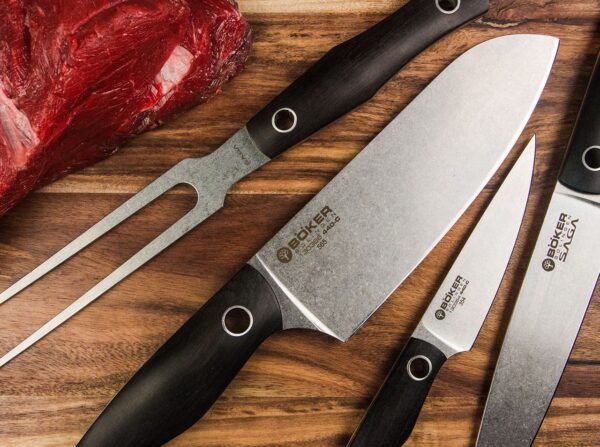 Nóż Santoku Böker Solingen Saga Grenadill - obrazek 3