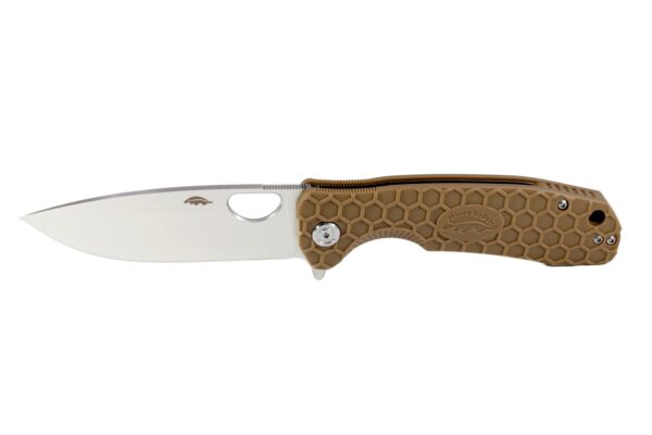 Nóż Honey Badger Flipper D2 Large Tan