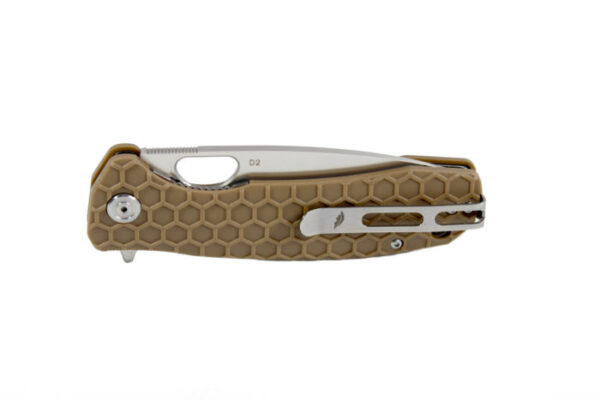 Nóż Honey Badger Flipper D2 Large Tan - obrazek 3