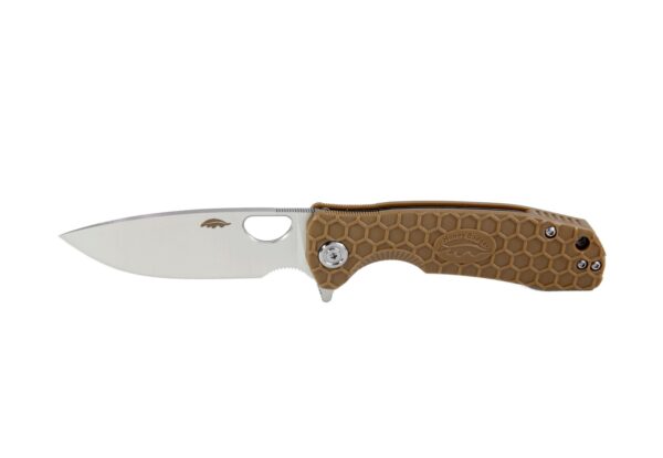 Nóż Honey Badger Flipper Medium Tan