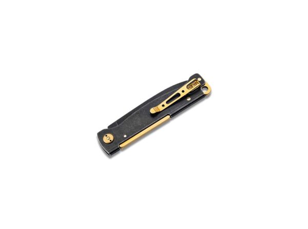Nóż Böker Plus Atlas Black Stonewash Brass - obrazek 2
