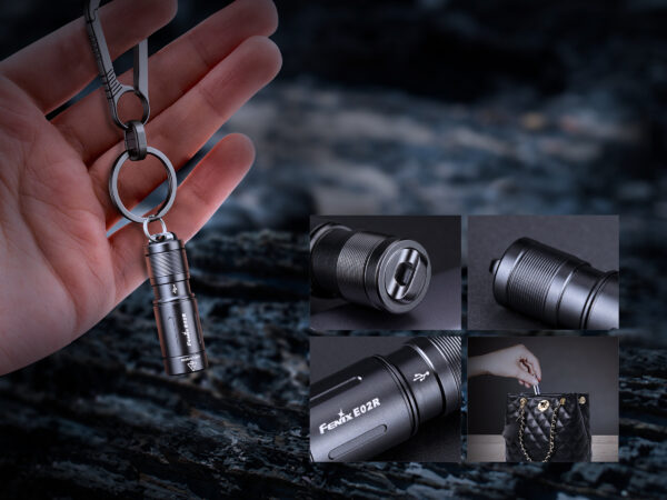 Latarka LED Fenix E02R czarna - obrazek 9
