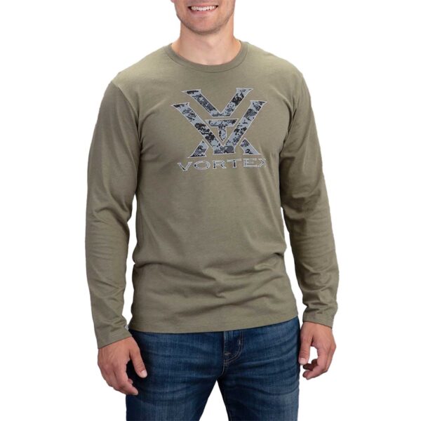 Koszulka męska Vortex Digi Camo Core Logo LS oliwkowa