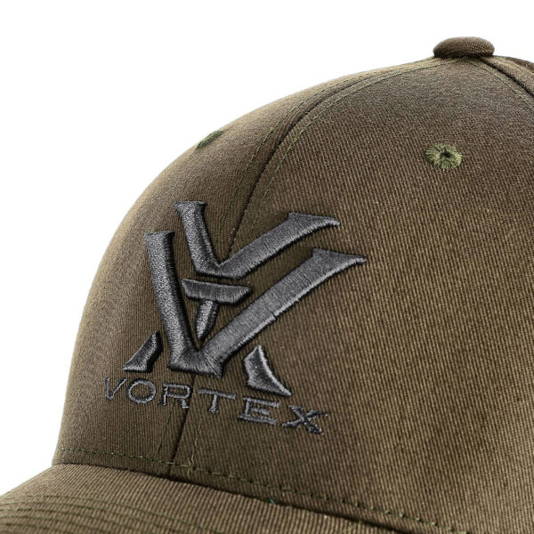 Czapka z daszkiem męska Vortex Core Logo Flexfit oliwkowa - obrazek 2