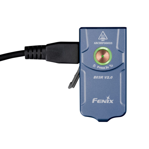 Latarka LED Fenix E03R V2.0 niebieska - obrazek 3