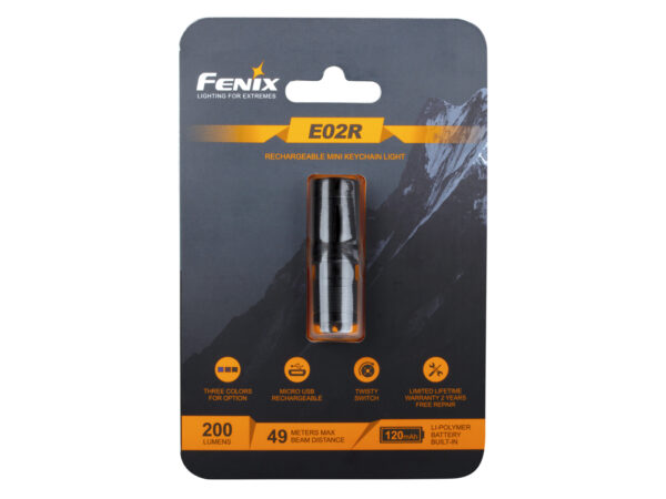 Latarka LED Fenix E02R czarna - obrazek 5